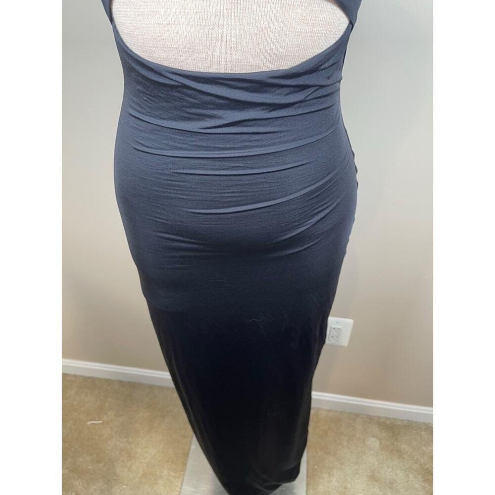 MAYGEL CORONEL Cenit Black Rosette Cutout Bodycon Maxi Dress One Size - Picture 5 of 8